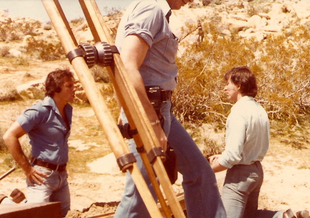 Mike talks over burial discovery sequence with Al as Enzo elevates the camera for a high angle shot