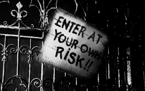 Enter at own risk giphy