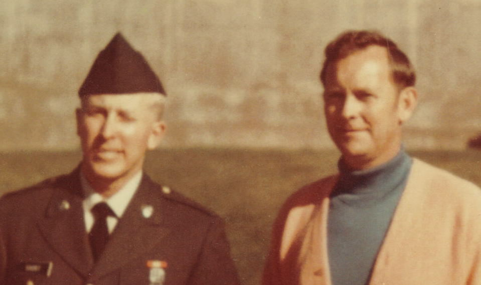 My father Eldon, seeing me off to Vietnam.